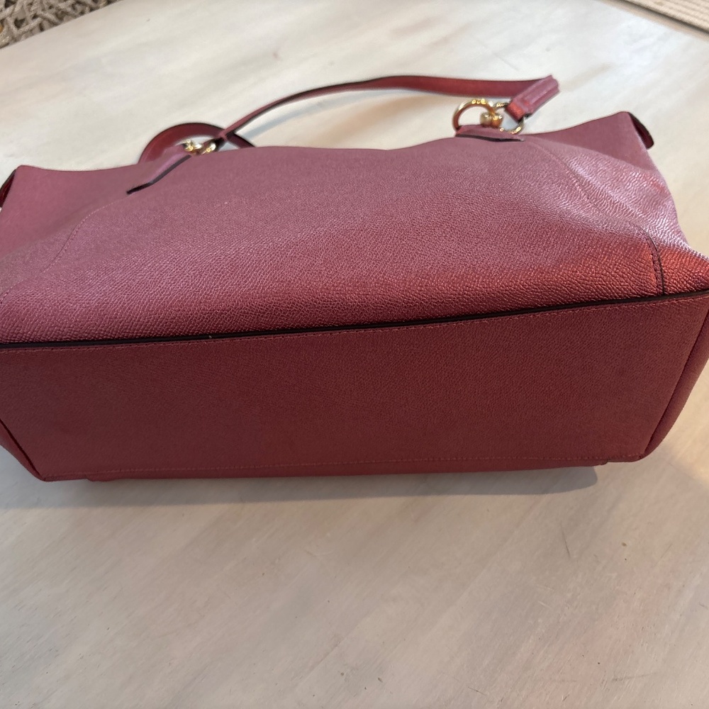 Coach Pink Leather Tote with Gold Hardware - Picture 8 of 15